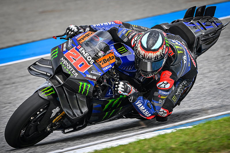 #20法比奥·夸塔拉罗（YZR-M1）从第6排发车位出发，获得第10名