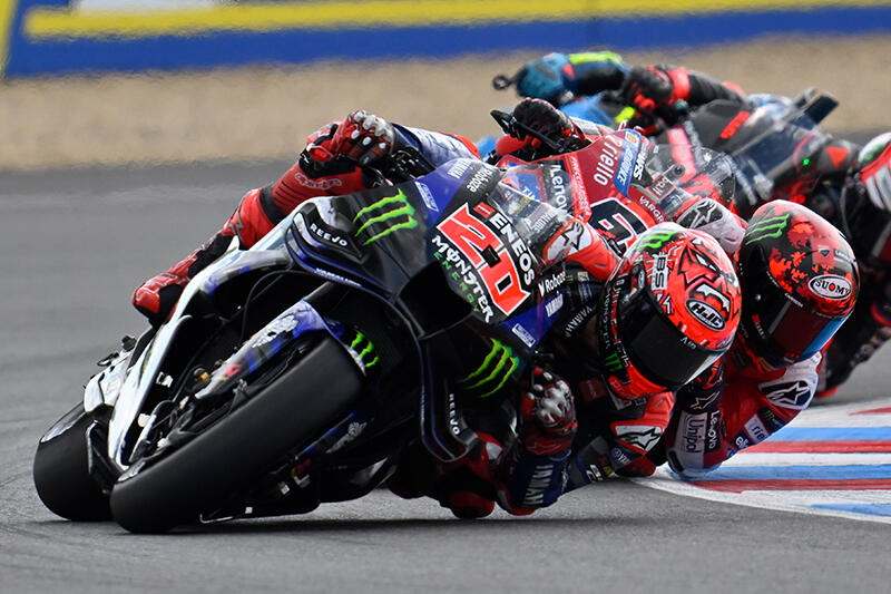 MotoGP：#20法比奥·夸塔拉罗（YZR-M1）在预赛中从第3名位置出发，最终收获了第5名