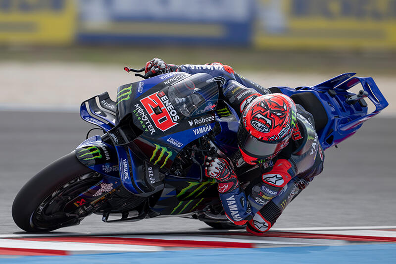 MotoGP：#20 法比奥·夸塔拉罗（YZR-M1）在自由练习赛上位居第10，成功晋级Q2预赛