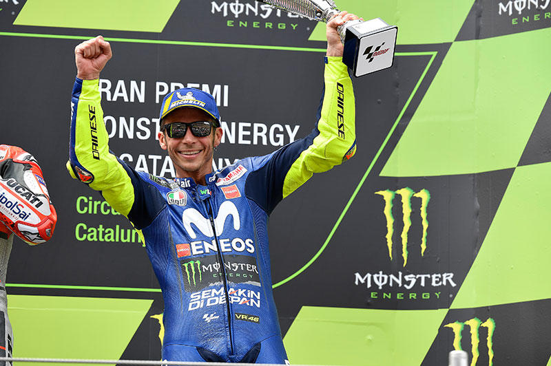 瓦伦蒂诺·罗西连续3站比赛登上季军领奖台
