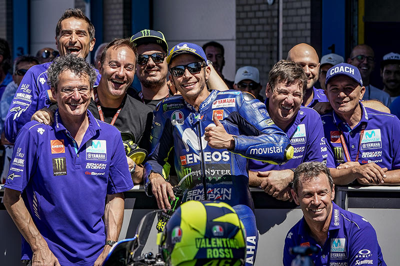 Movistar Yamaha MotoGP车手瓦伦蒂诺·罗西预赛夺得第3名，获首发排位