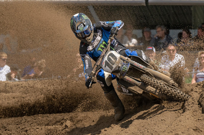 MXGP：#10 卡尔文·弗兰德伦（YZ450FM）在Race1中获得第3名、Race2中遭遇数次摔车事故止步于第12名，收获了综合第6名