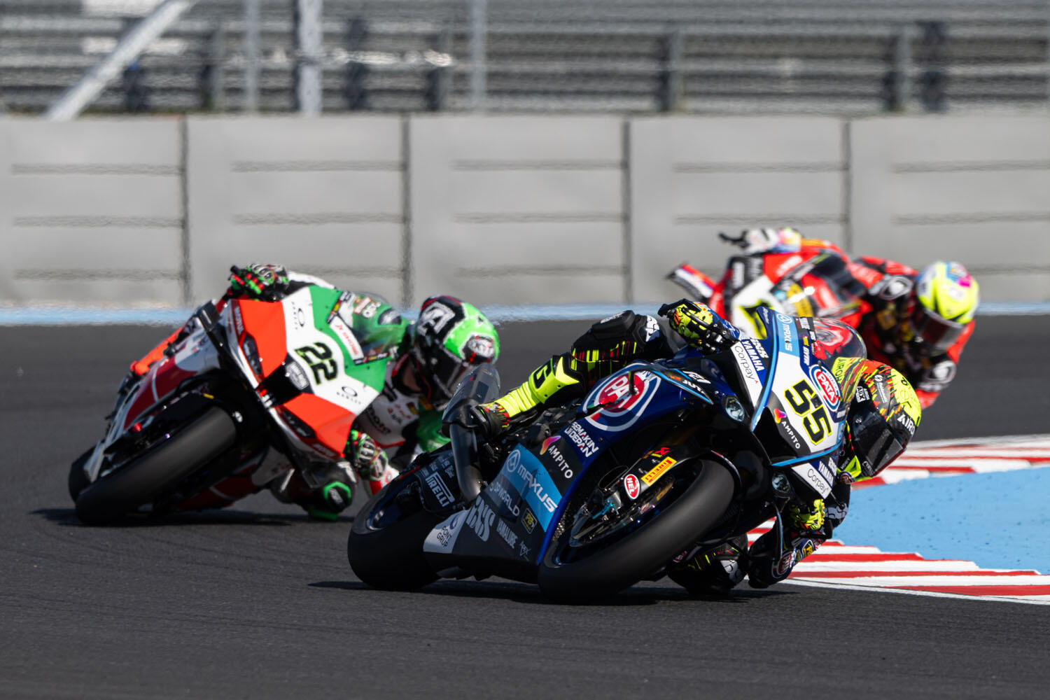 WorldSBK 5/2：#55 安德里亚·洛卡泰利（YZF-R1）在Race 1中获得雅马哈阵营最佳第7名