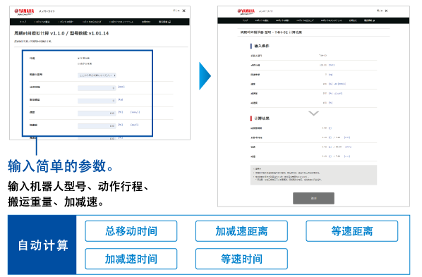 单轴机器人周期时间模拟计算